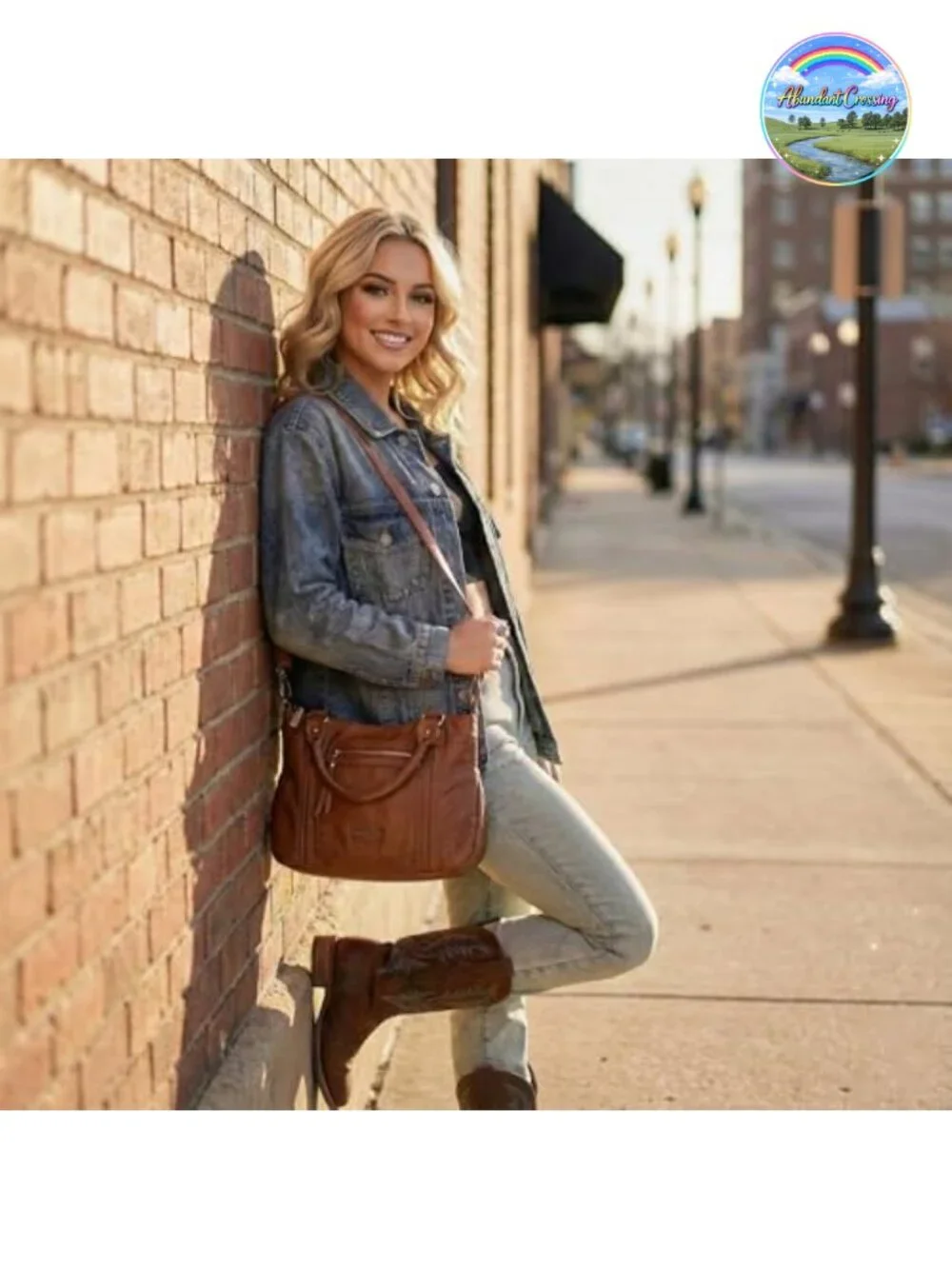 Room Washed PU Leather Hobo Bag with Crossbody Strap